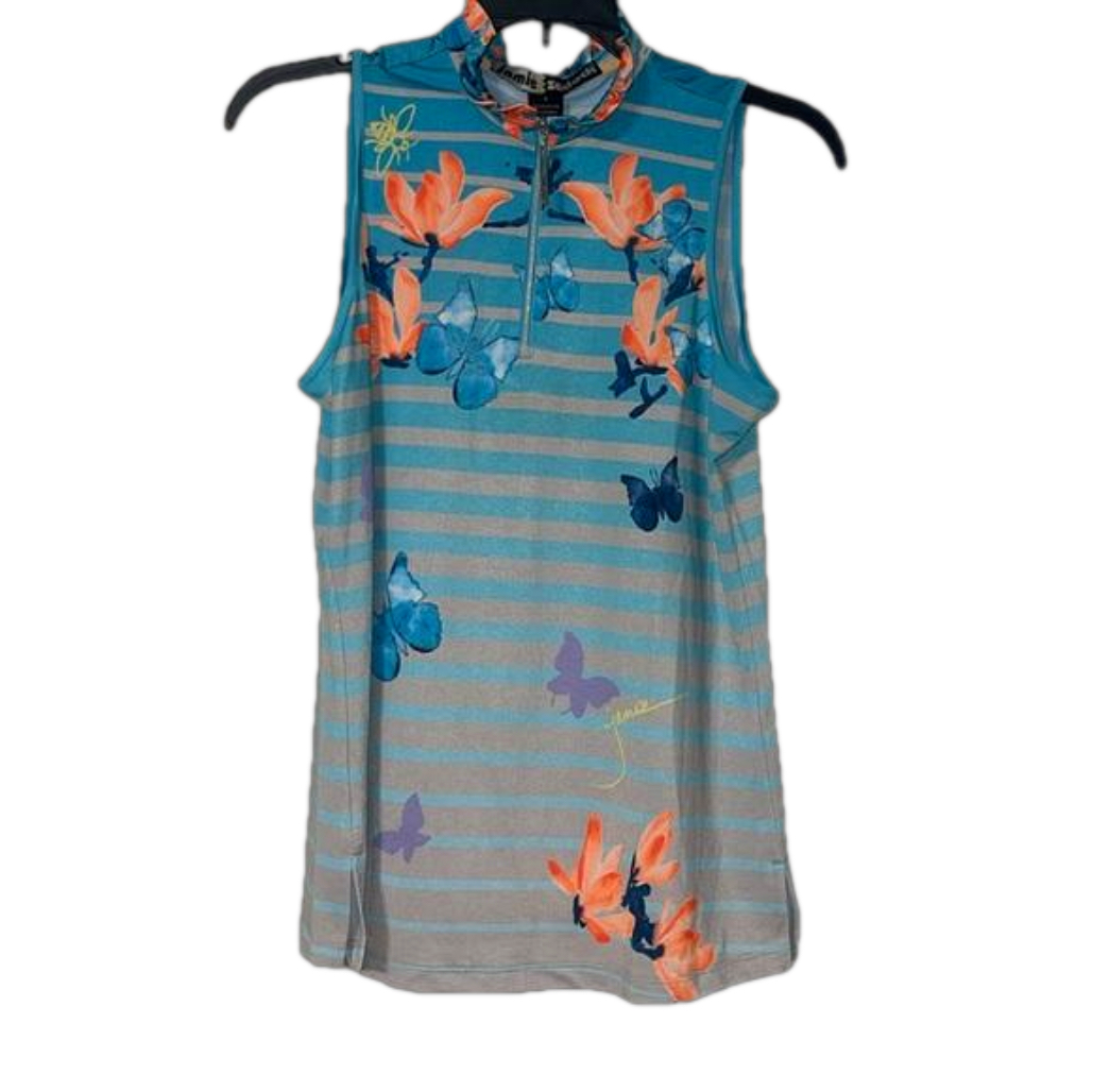 Nwt Jamie Sadock Sleeveless Butterfly Shirt S